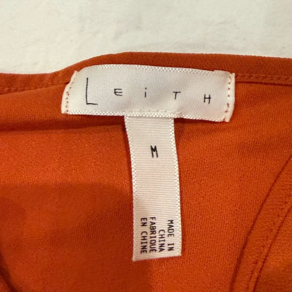 Leith Vibrant Orange Midi Slip Dress - Picture 2 of 3